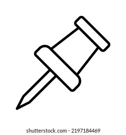 Push pin icon. vector illustration