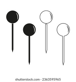 Icono de pasador. Ilustración vectorial. EPS 10.