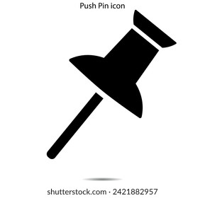 push pin icon vector illustration graphic on background