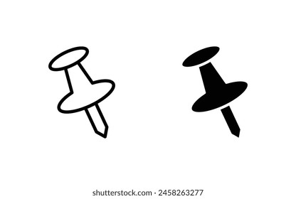 push pin icon vector illustration