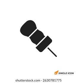 push pin icon vector illustration. push pin symbol isolated on white background