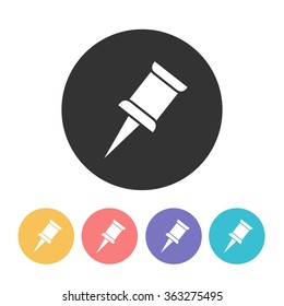push pin icon. vector illustration