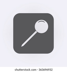 Push pin icon . Vector illustration