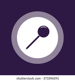 Push pin icon . Vector illustration