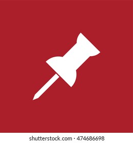 Push pin icon . Vector illustration