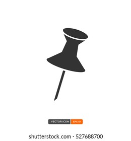 Push pin icon vector. Vector illustration eps.10