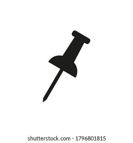 Push pin icon. Vector. Isolated. 