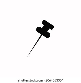 Push pin icon vector on a white background