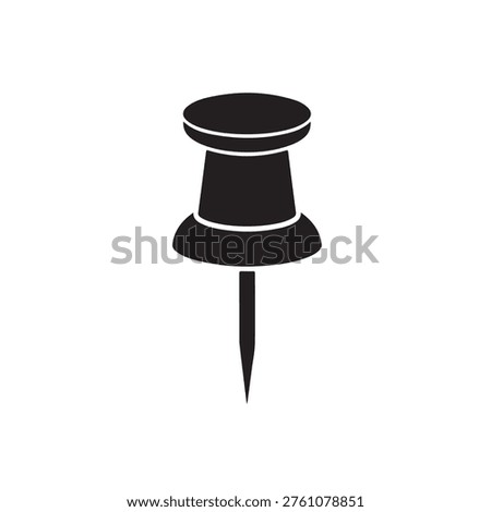 push pin icon vector on white background