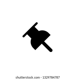 push pin icon vector. push pin sign on white background. push pin icon for web and app