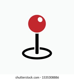 Push Pin Icon - Vector, Sign and Symbol for Design, Presentation, Website or Apps Elements.