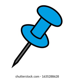 Push pin icon vector sign and symbol on trendy design