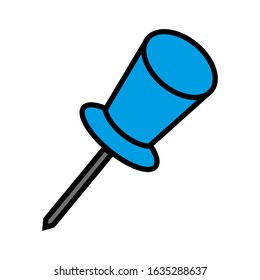 Push pin icon vector sign and symbol on trendy design
