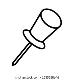 Push pin icon vector sign and symbol on trendy design