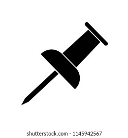 Push pin icon vector icon. Simple element illustration. Push pin symbol design. Can be used for web and mobile.