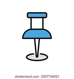 Push Pin icon vector stock illustration