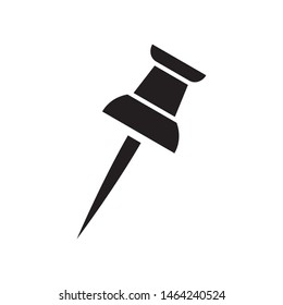 Push pin icon vector. Pin icon symbol. Simple design style on white background.