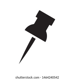Push pin icon vector. Pin icon symbol. Simple design style on white background.