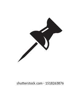 push pin icon vector symbol template