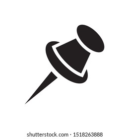 push pin icon vector symbol template