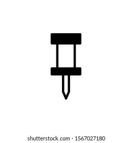 Push pin icon vector. Trendy flat push pin icon from geometry collection isolated on white background. Vector illustration can be used for web and mobile graphic design, logo, eps10
