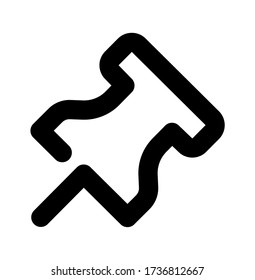 Push Pin icon vector for web and app