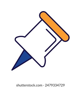 icono de pin de empuje con fondo blanco Vector ilustración de stock