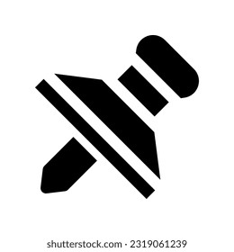 icono de pin push para tu sitio web, móvil, presentación y diseño de logotipo.