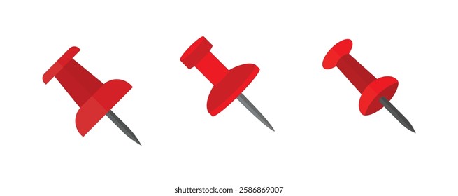 Push Pin Illustrations Vector Design