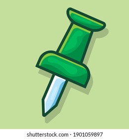 ilustración vectorial de dibujos animados aislados de clavija pulsada en estilo plano