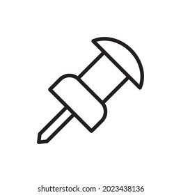push pin line icon illustration vector graphic