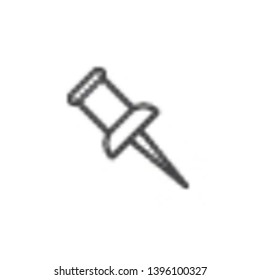 Push pin line icon. linear style sign for mobile concept and web design. Thumbtack outline vector icon. Symbol, logo illustration. Pixel perfect vector graphics