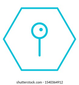 Push pin line icon, outline vector sign, linear style pictogram isolated on white. Pushpin symbol, logo illustration. Editable stroke