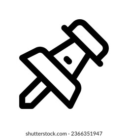 Pin-Linie-Symbol drücken. Vektorsymbol für Ihre Website, Ihr Handy, Ihre Präsentation und Ihr Logo-Design.