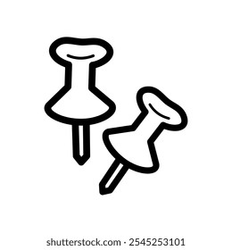 Push Pin sobre fondo blanco