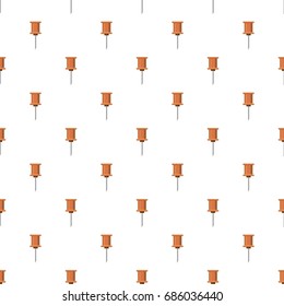 Push pin pattern seamless repeat in cartoon style vector illustration