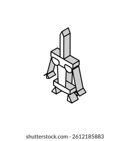 push pin school character isometric icon vector. push pin school character sign. isolated symbol illustration