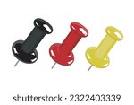 push pin set, vector illustration.