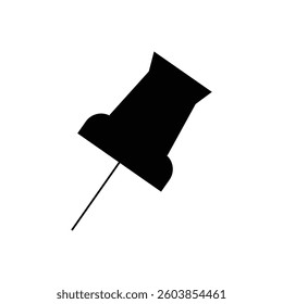 Push Pin Silhouette Vector design
