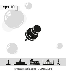 Push pin simple flat icon. Thumbtack illustration.