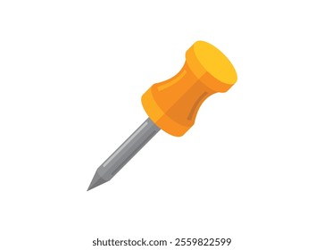 Push pin. Simple flat illustration.