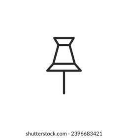 Push pin. Simple vector icon.