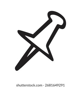 Elemento de diseño de boceto de pin de empuje