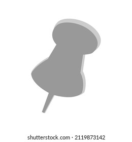 push pin symbol vector 3 d illustration