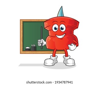 vector del maestro de pin de inserción. personaje de caricatura
