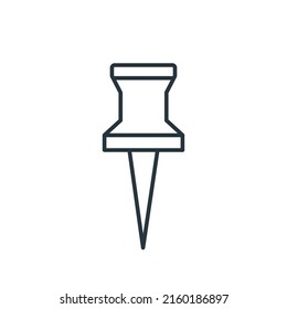 Icono de línea delgada del pasador. Elemento de icono simple para sitios web, diseño web, aplicación móvil, infografía. Icono de línea delgada para el diseño y desarrollo de sitios web, desarrollo de aplicaciones.