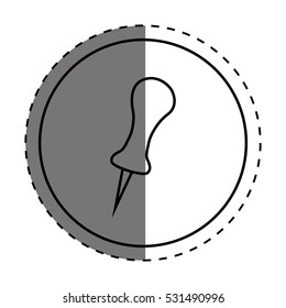 push pin thumbtack icon vector illustration graphic design