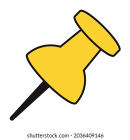 Push pin, thumbtack outlined icon