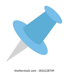 
Push pin, pin, thumbtack, paper pin fully editable vector icon
