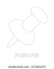 Push Pin tracing worksheet for kids